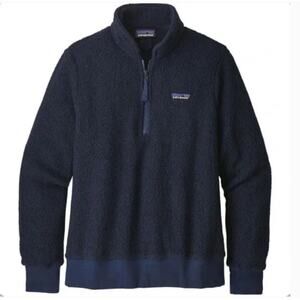 PATAGONIA Women's Woolyester Fleece 1/4 Zip Pullover in Classic Navy, Size Large